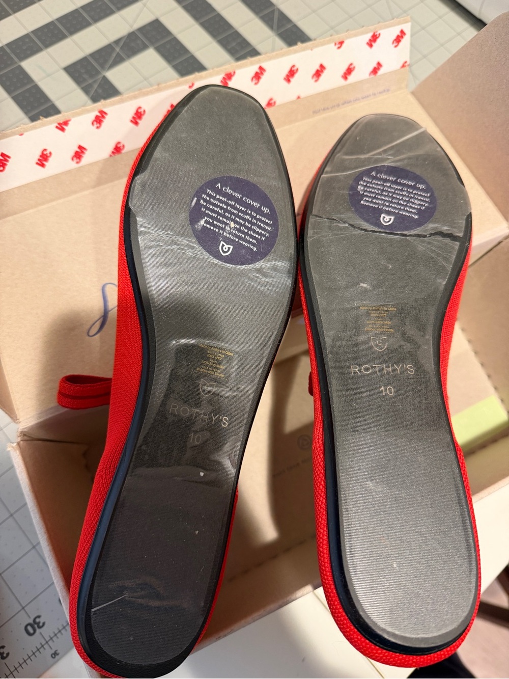 NEW Rothy’s Red Mary Jane Flats Size 10 - Picture 4 of 6